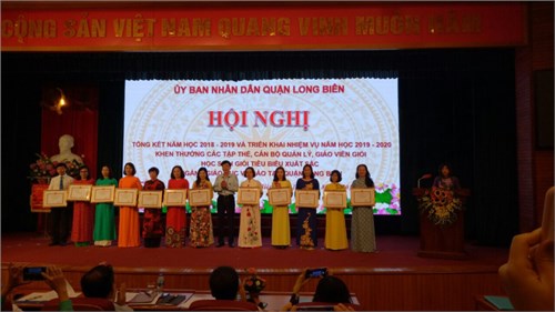 Hội nghị tổng kết năm học 2018-2019 ngành giáo dục và đào tạo quận Long Biên